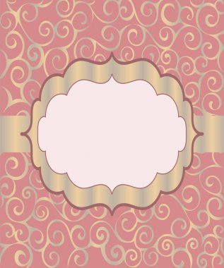 Vintage çerçeve arka plan davet süsleme
