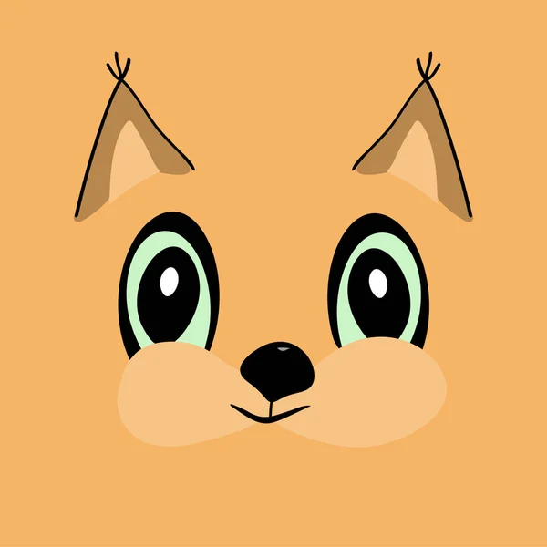 Cabeza de ardilla lindo dibujo animado — Vector de stock