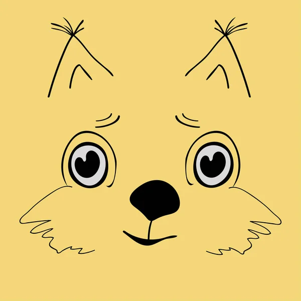 Écureuil mignon tête dessin animé — Image vectorielle