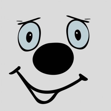 Sevimli hayvan kafa komik karikatür