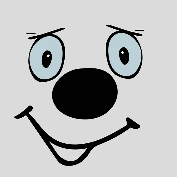 Carino animale testa divertente cartone animato — Vettoriale Stock