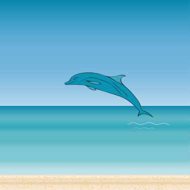 Yunus deniz hayvan güzel manzara