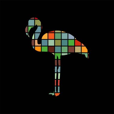 Flamingo kuş renk siluet hayvan