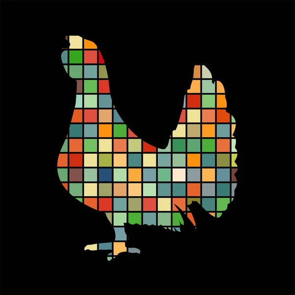 Capercaillie uccello colore silhouette animale — Vettoriale Stock