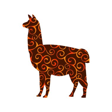 Lama memeli renk siluet hayvan