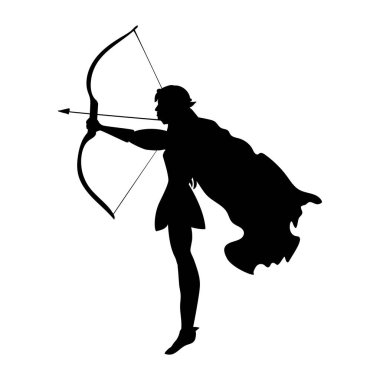 Elf siluet antik mitoloji fantastik