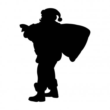 Noel Baba siluet Noel tatili