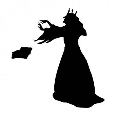 Gueen kötü büyücülük büyülü siluet fantezi