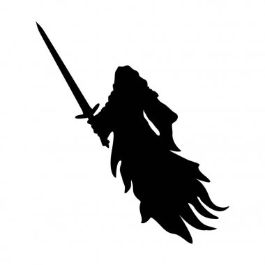 Hayalet siluet korkunç canavar fantezi