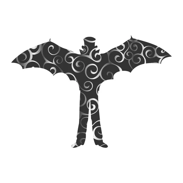 Vampiro conto padrão silhueta feriado halloween —  Vetores de Stock