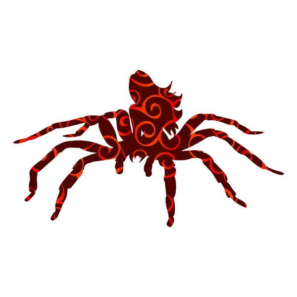 Arachne monster laba-laba wanita pola siluet mitologi kuno - Stok Vektor