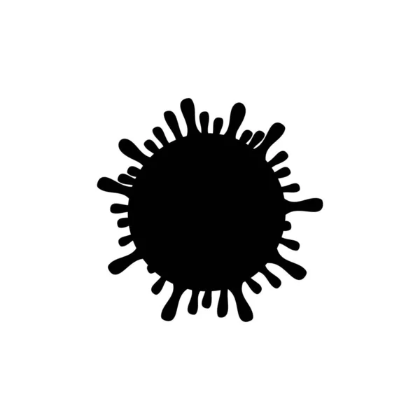 Silhouet virus. Infectievirale ziekte — Stockvector