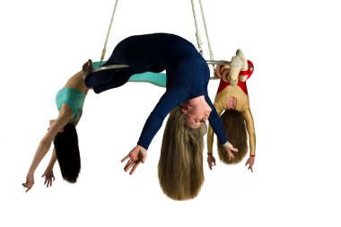 Kadının trio hava parlaklık üzerinde