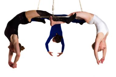 Kadının trio hava parlaklık üzerinde