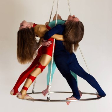 Kadının trio hava parlaklık üzerinde