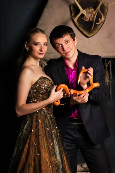 Couple with snakes