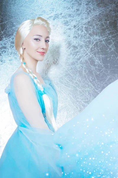 雪の銀の背景に凍結姫を閉じます — ストック写真