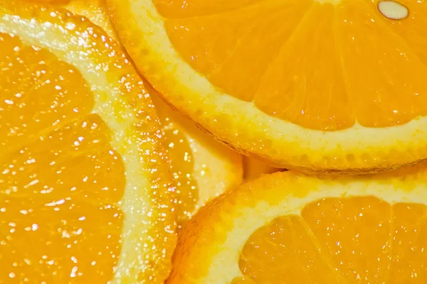 Ярко Нарезанные Апельсины Крупным Планом Макро Выстрел Апельсины — стоковое фото