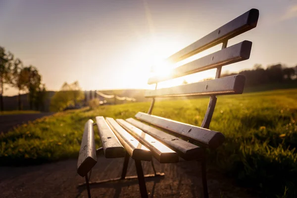 Park Bench at Sunset