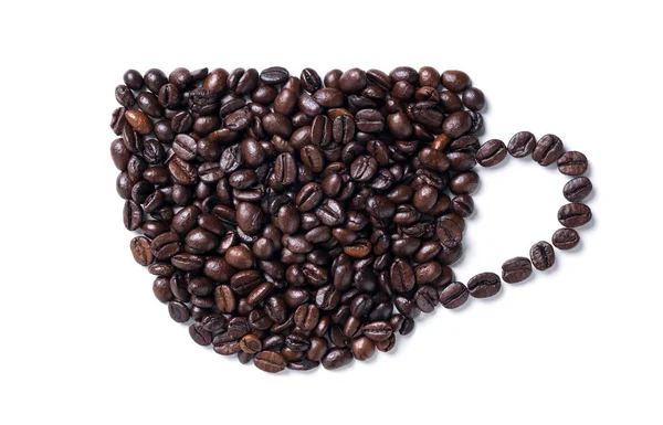 Tasse à café à base de grains. Isolé sur fond blanc — Photo