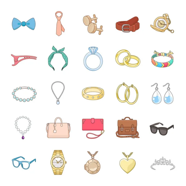 Accesorios iconos de vector de color — Vector de stock