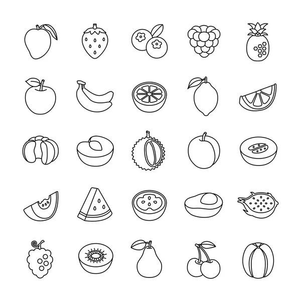 Fruit II esboza icono de vector — Archivo Imágenes Vectoriales