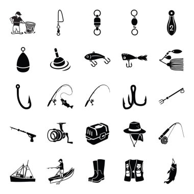 Balıklama kabartma vektör simgeleri