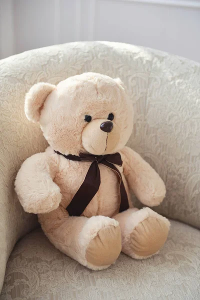 Niedlicher Teddybär sitzt — Stockfoto