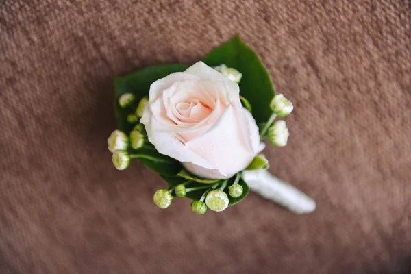 Çiçek düğün yaka çiçeği damat için — Stok fotoğraf