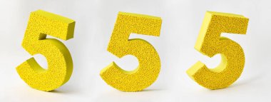 dekor rakamlar beş numara. karton. temalı doğum günü