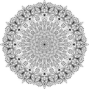 Mandalalar. Vintage dekoratif öğeler. Anahat desen.