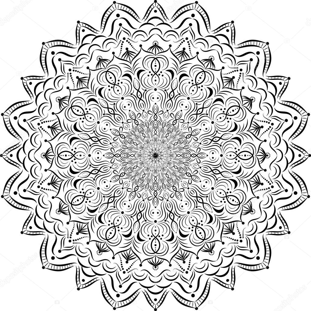 Mandalas. Vintage decorative elements. Outline pattern.