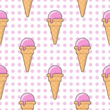 Dondurma düz bir tarzda beyaz bir arka plan görüntüsü. Sorunsuz kuvvetler.