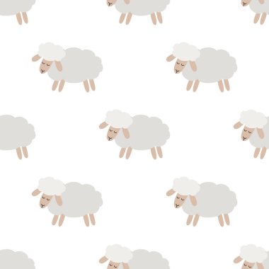 Kuzu eti. Kusursuz desen. Çocuk ürünleri, yatak örtüsü, ambalaj kağıdı için kullanılır..