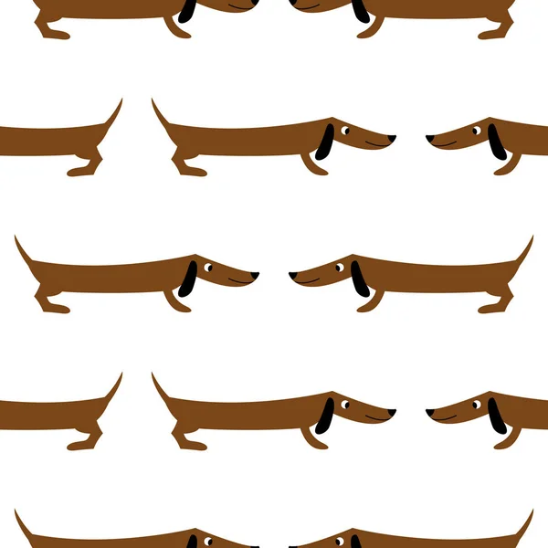 Dachshund. Seamless pattern. It is used for children s products, bedding, wrapping paper. — 무료 스톡 포토