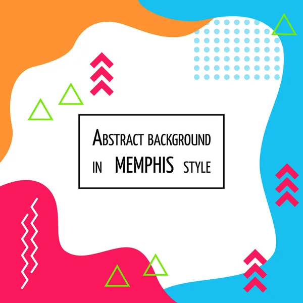 Colorful geometric background in Memphis style. Template. Poster. — 무료 스톡 포토