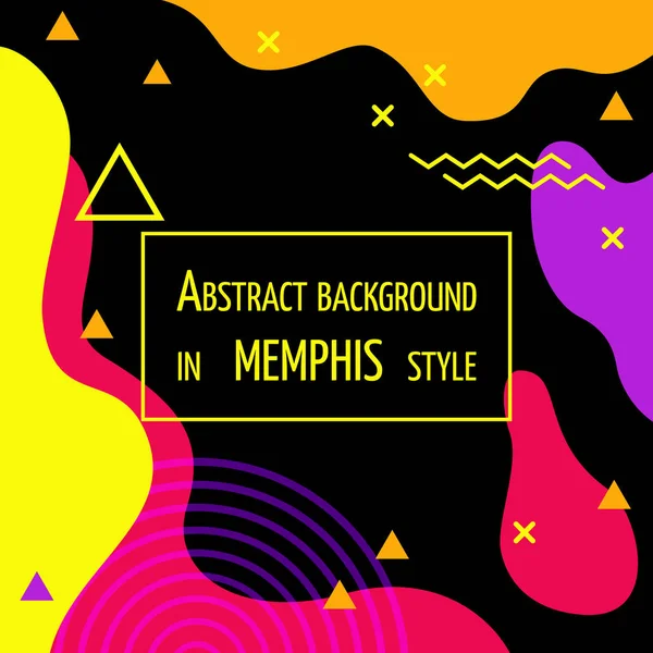 Kleurrijke donkere elegante geometrische achtergrond in Memphis stijl. Sjabloon. Poster. — Gratis stockfoto