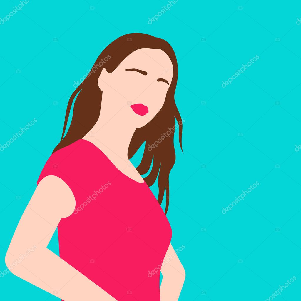 Imagen de una hermosa chica sin rostro en un estilo de moda