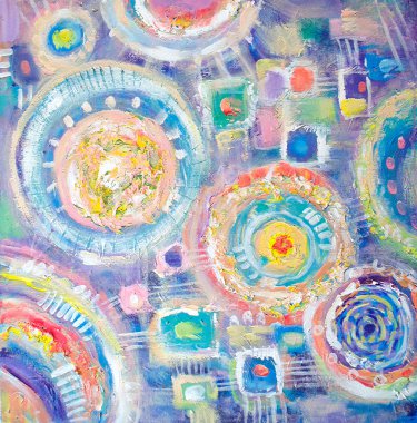 Soyut renkli akrilik resim. Tuval. Grunge arka plan. Fırça konturu doku birimleri. Sanatsal arka plan.