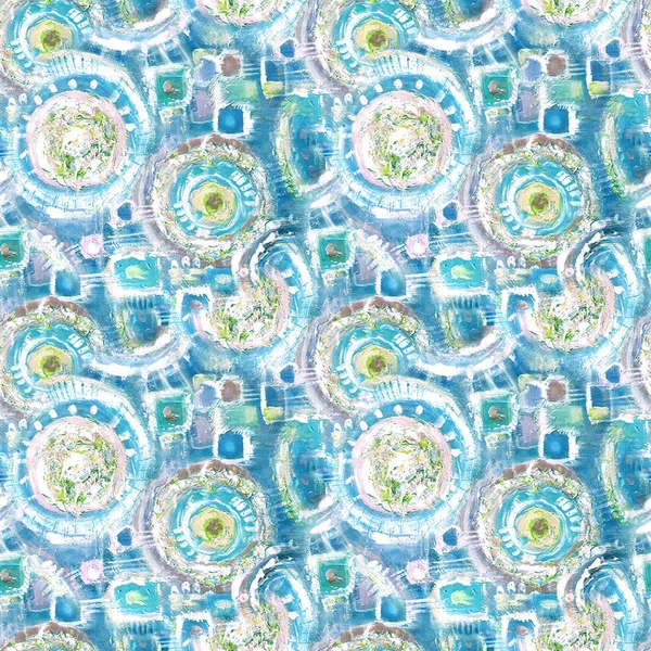 Abstract seamless acrylic ornamental pattern. Seamless texture in impressionism style for web, print, wraps, fabric, textile, website, invitation card background, summer fall fashion or your design — Stock Photo, Image