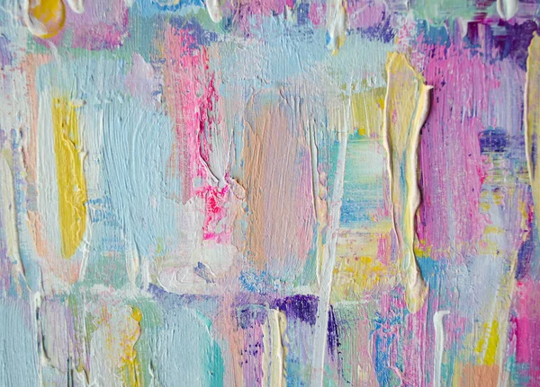 Hand drawn acrylic painting. Abstract art background. Acrylic painting on canvas. Color texture. Fragment of artwork. Brushstrokes of paint. Modern art. Contemporary art. Colorful canvas. Close up.