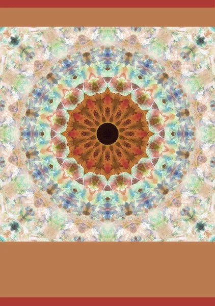 Fundo Mandala Abstrato Colorido Motivos Étnicos Círculo Símbolo Espiritual Decorativo — Fotografia de Stock