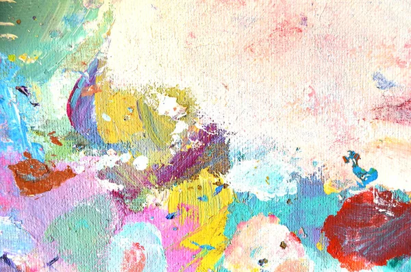 El çizimi akrilik resim. Soyut sanat geçmişi. Tuval üzerinde akrilik bir tablo. Renk dokusu. Sanat eserinin bir parçası. Fırça darbeleri.