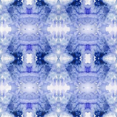 Kusursuz suluboya geometrik desen. Soyut renk kaleydoskopik arkaplan. Simetrik kabile şekli. Karışık elementler ve dokularla detaylı mozaik tasarımı.