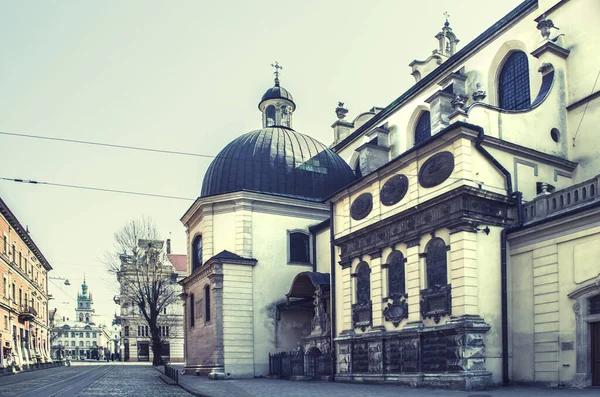 Kathedrale Von Lemberg Lwiw Gehört Zum Unesco Kulturerbe Alte Europäische — Stockfoto