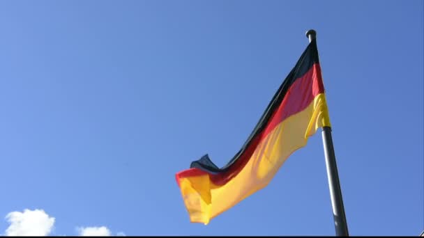 La bandera alemana — Vídeo de stock