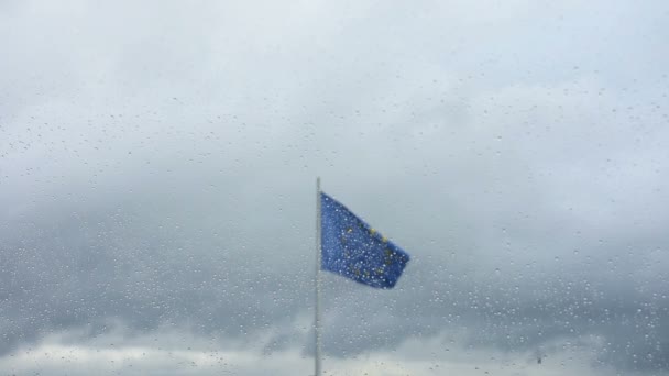 Flaga europejska — Wideo stockowe