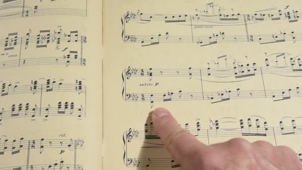The Musical scores — Stock Video