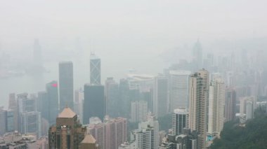 Hong Kong Adası gökdelenler bir görünümünü 