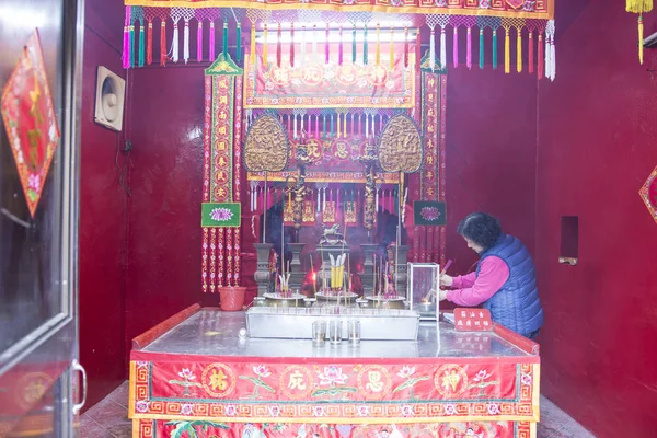 Templo de Kwan Tai en la aldea de Tai O, Hong Kong — Foto de Stock